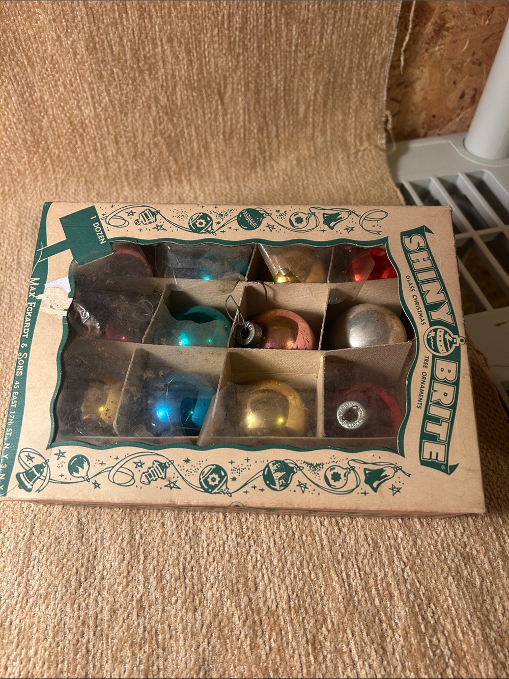 Shiny Brite Vintage Glass Ornament Set - Multicolor Holiday Balls